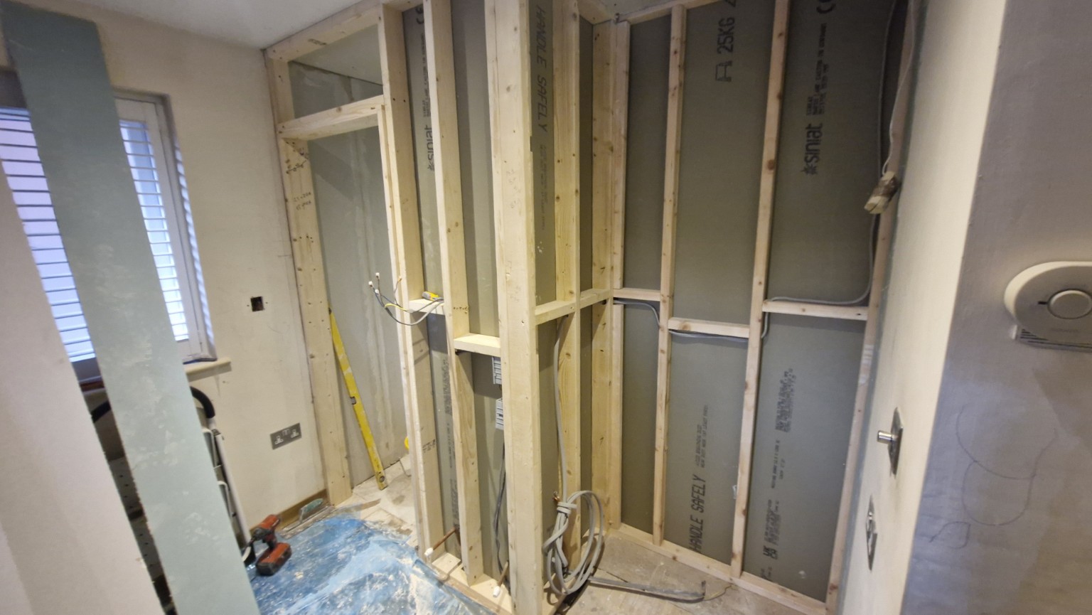 Framing and wall-board installation