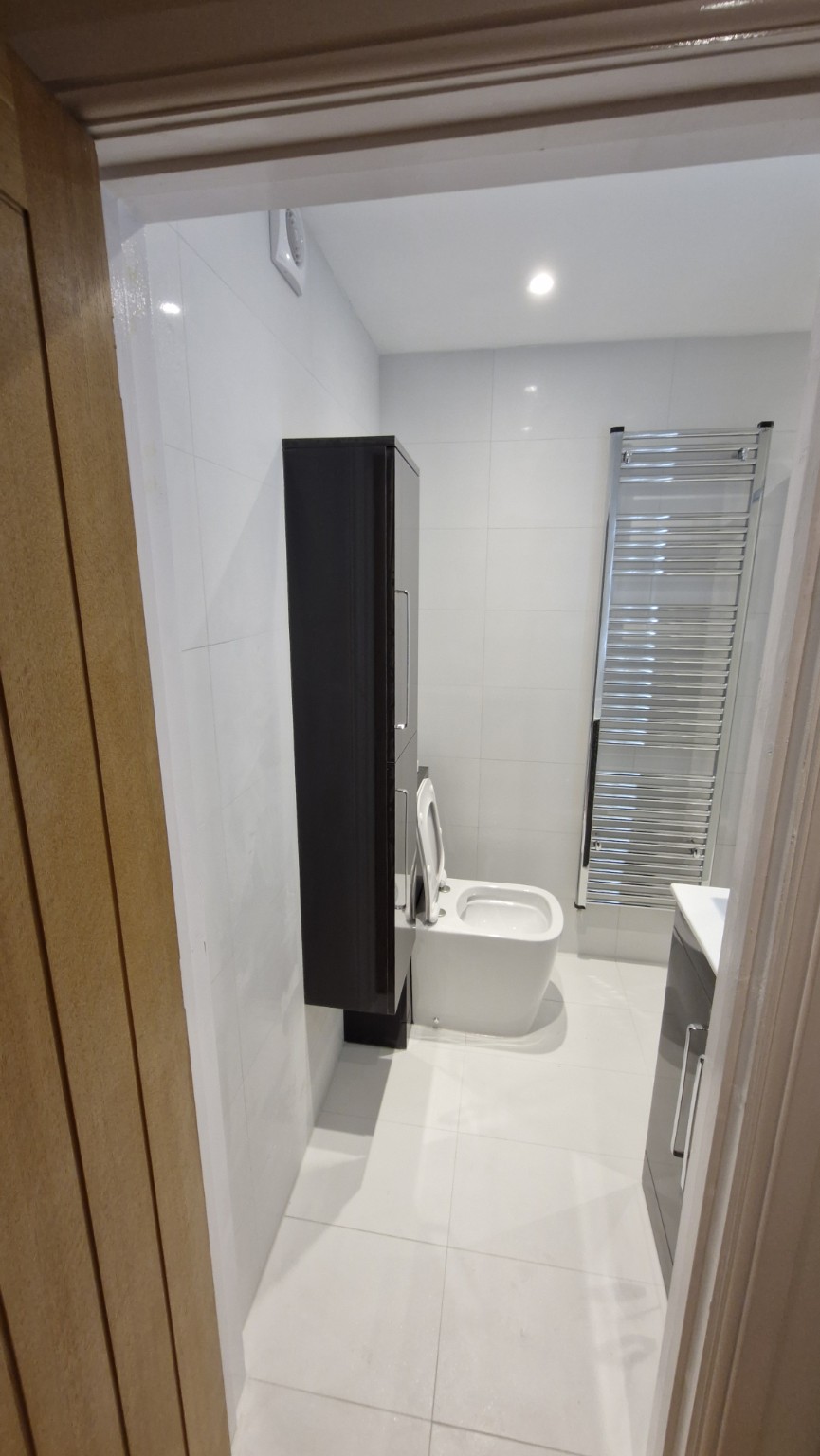 Bathroom fittings and wall tiling
