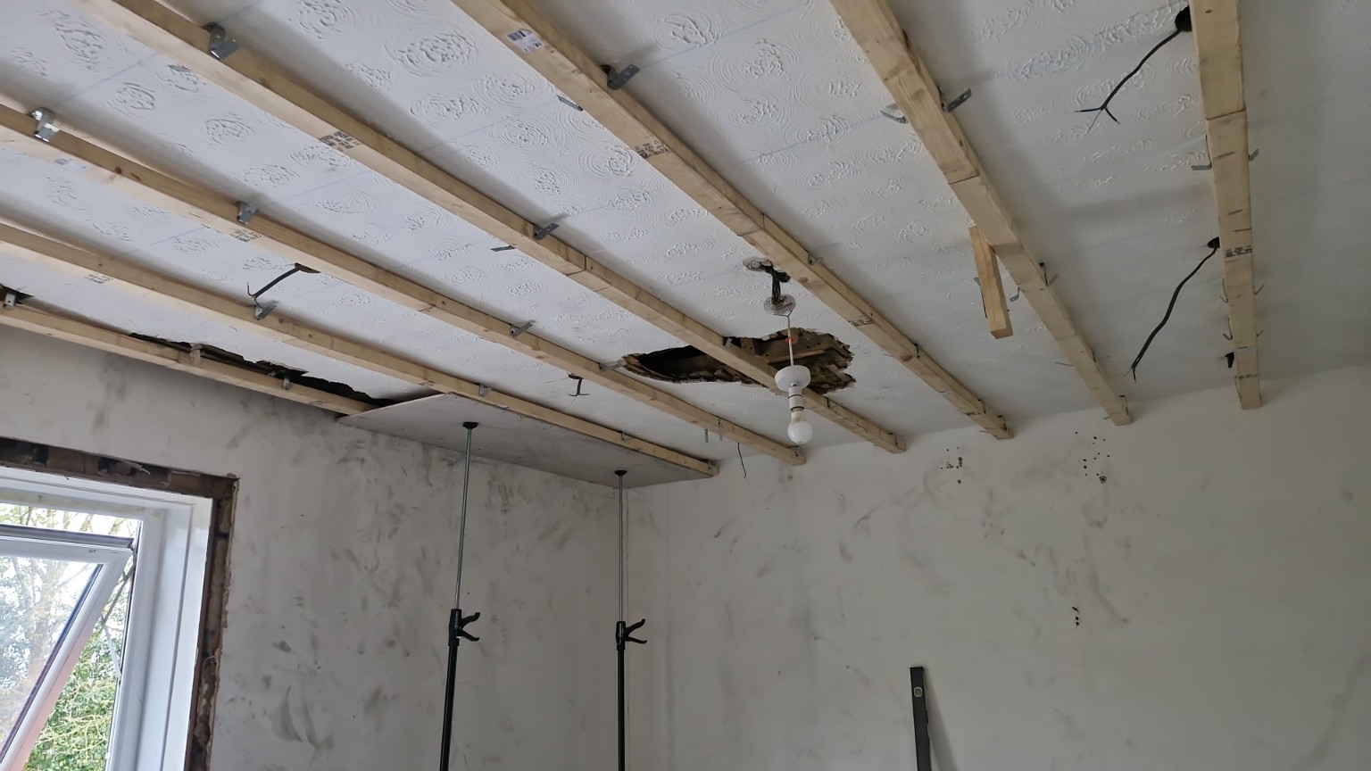 New timber ceiling support framework