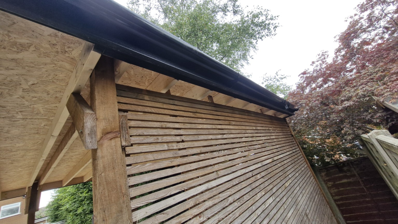 Black guttering and edge details
