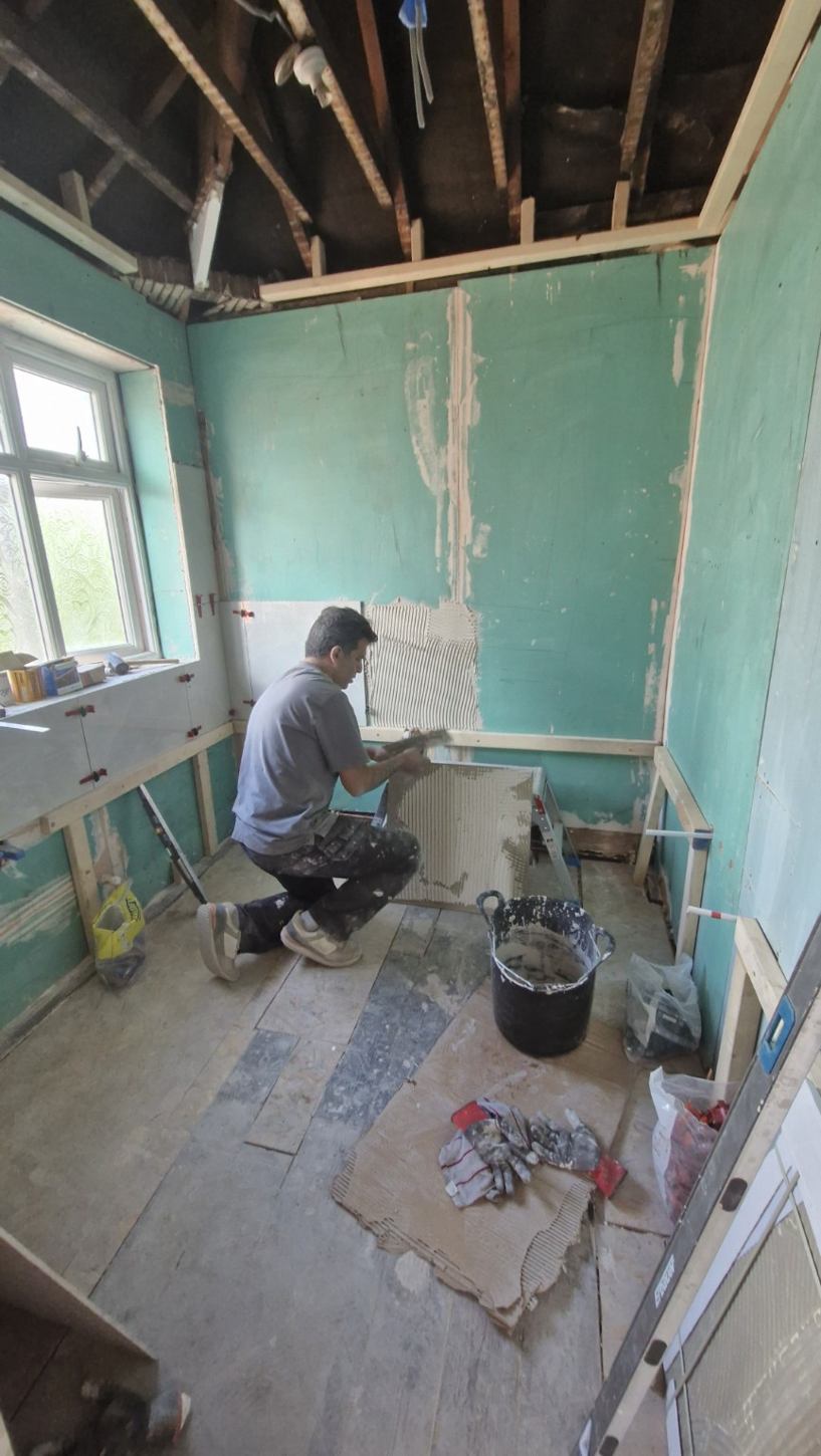 Original bathroom during strip-out